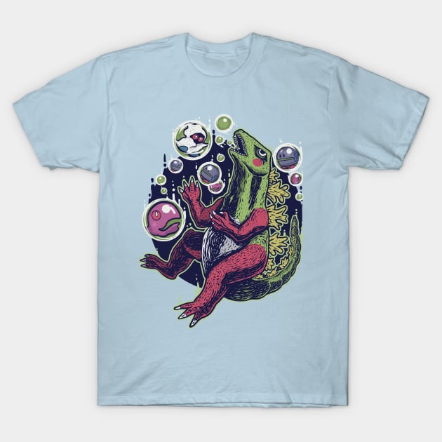 Bubble Godzilla T-Shirt by MeFO